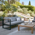 Muebles de diseño nuevo de bajo precio Muebles de esponja de alta densidad Aleación de aluminio a prueba de agua Villa Hotel Patio Garden al aire libre